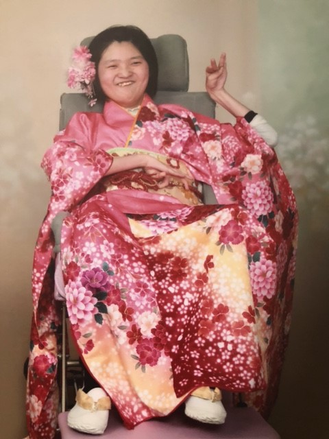 車椅子着物　成人式　振袖　宮崎県　身体障害　知的障害